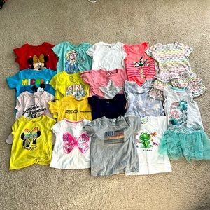 Lot of 19 Pieces Short Sleeve Tops Size 4T Minnie Mouse